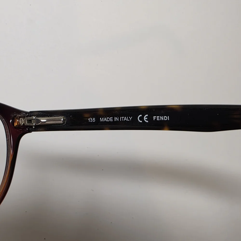 Authentic Fendi F1025 214 Tortoiseshell Cat-Eye Eyeglass Frames Signature Plaid